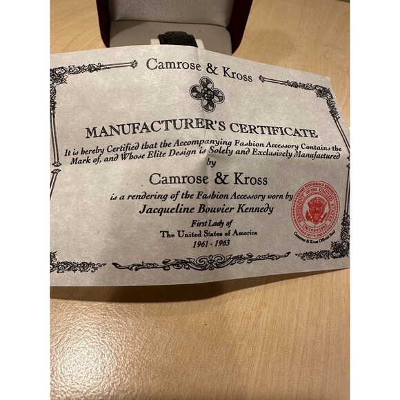 JBK Womens Watch Jacqueline Kennedy by Camrose & Kross Gold Tone Rhinestone Case - Picture 5 of 7